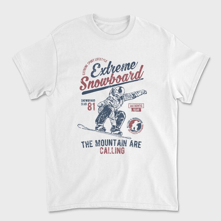 Extreme Snowboard, Unisex Men's T-Shirt