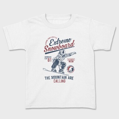 Extreme Snowboard, Kids' T-Shirt