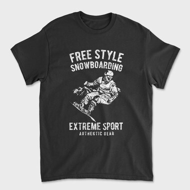 Free Style Snowboarding, Unisex Men's T-Shirt