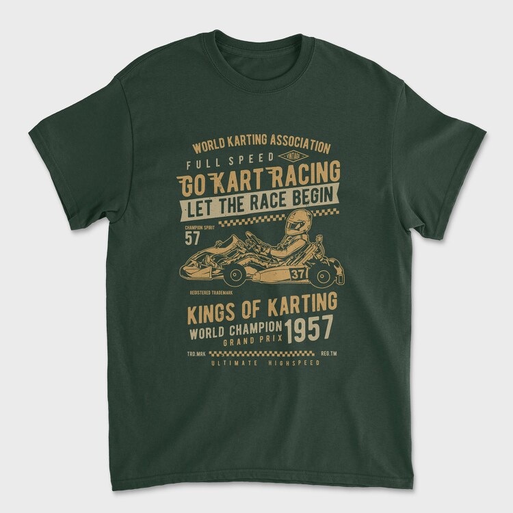 Go Kart Racing, Unisex Men's T-Shirt