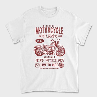 Унисекс Мъжка Тениска, Motorcycle Classic
