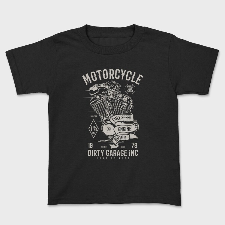 Motorcycle Full Speed Engine, Kids' T-Shirt
