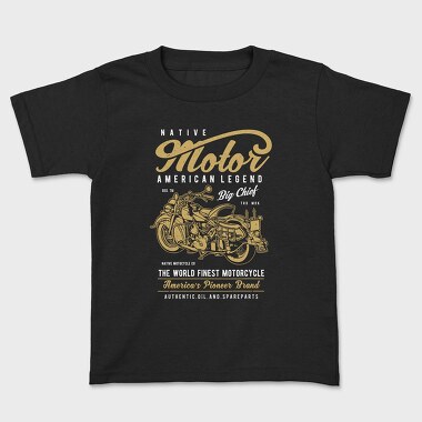 Native Motorcycle, Kids' T-Shirt