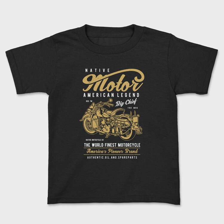 Native Motorcycle, Kids' T-Shirt