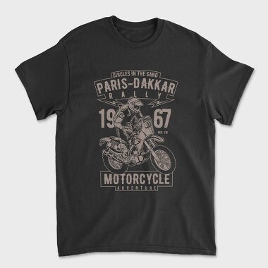 Paris Dakkar Rally Motorcycle, Unisex Men's T-Shirt