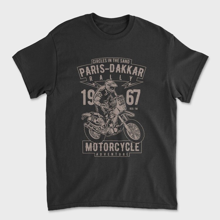 Paris Dakkar Rally Motorcycle, Унисекс Мъжка Тениска