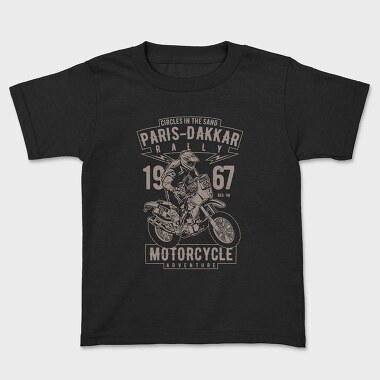 Paris Dakkar Rally Motorcycle, Kids' T-Shirt