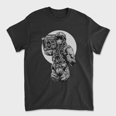 Pilot Fighter Boombox, Unisex Men's T-Shirt