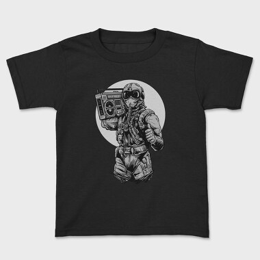Pilot Fighter Boombox, Kids' T-Shirt