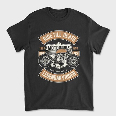 Ride Till Death, Unisex Men's T-Shirt