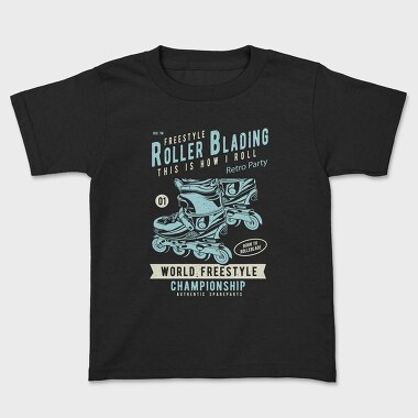 Roller Blading, Kids' T-Shirt