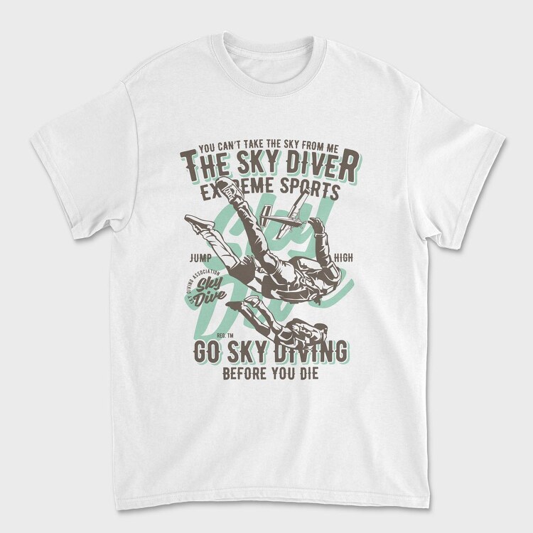 Sky Diver, Unisex Men's T-Shirt
