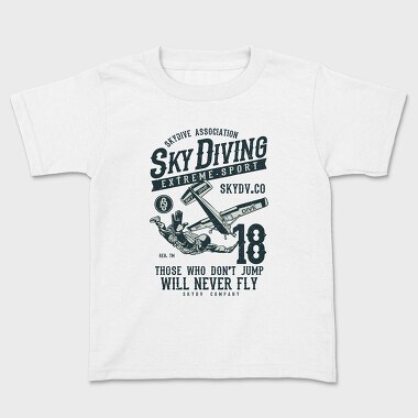 Sky Diving, Kids' T-Shirt