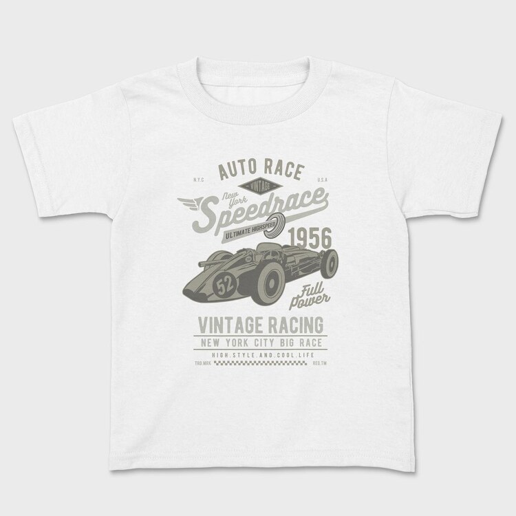 Vintage Speedrace, Kids' T-Shirt