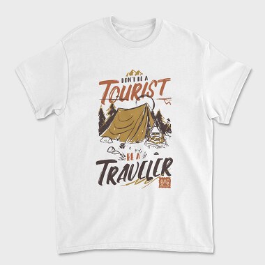 Tourist Traveler, Unisex Men's T-Shirt