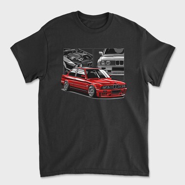BMW E30 M3, Unisex Men's T-Shirt