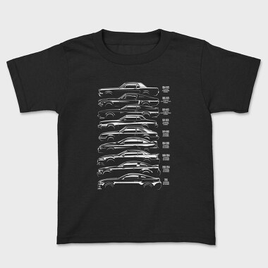 Mustang History Silhouette, Kids' T-Shirt