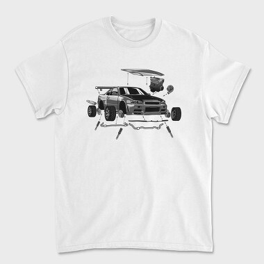 Unisex Men's T-Shirt, R34 Crank Out