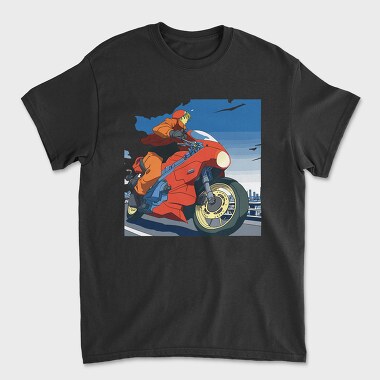 Унисекс Мъжка Тениска, Anime Style Bike Rider