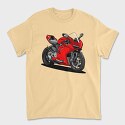 Anime Style Motorcycle Drawing Phrase Redline Warrior, Kids' T-Shirt