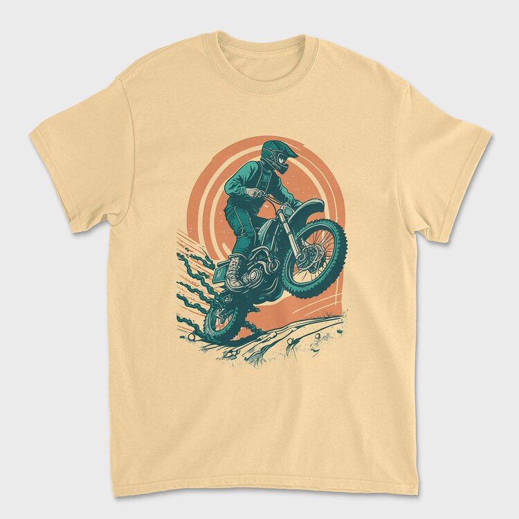 Biker Jumping Motocross Motorcycle, Unisex Men's T-Shirt