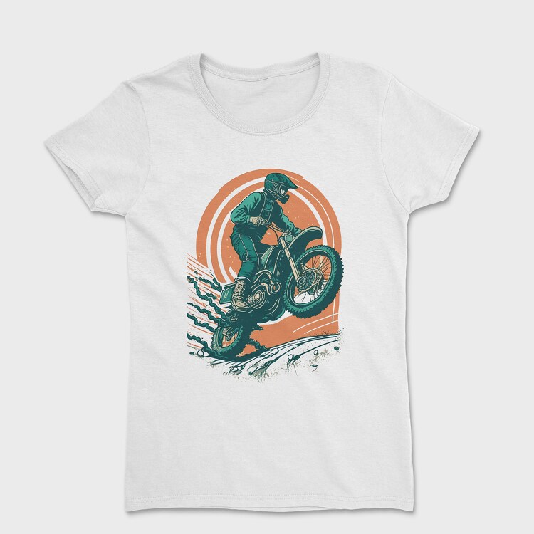 Biker Jumping Motocross Motorcycle, Women's T-Shirt