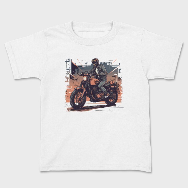 Comic Rider Motorcycle, Kids' T-Shirt