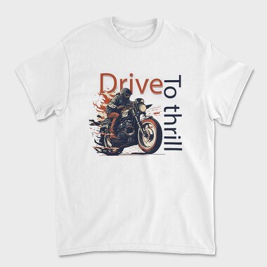 Unisex Men's T-Shirt, MotorcycleArt RetroStyle