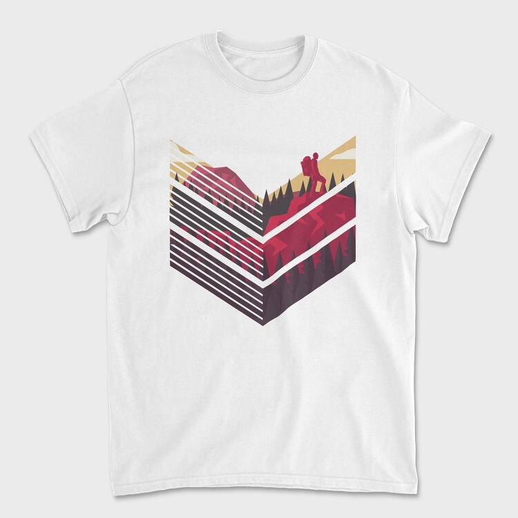 Climing Land Scape, Unisex Men's T-Shirt
