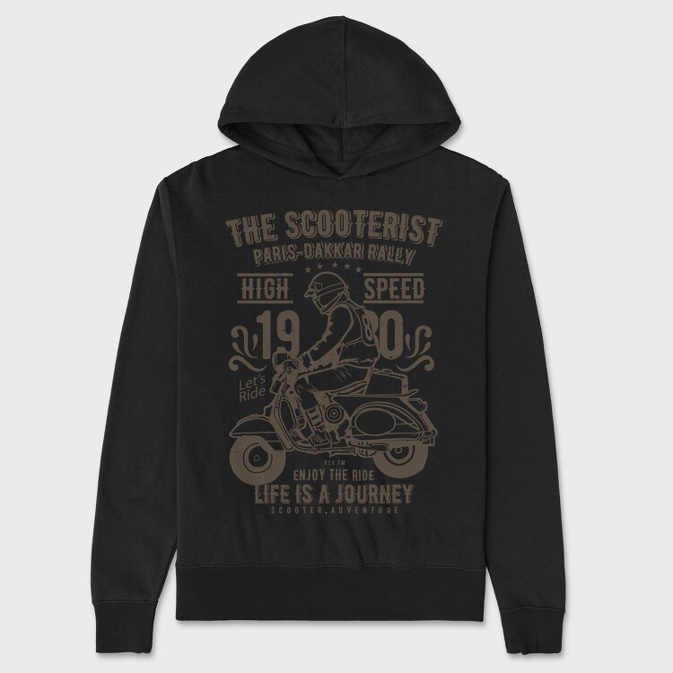The Scooterist1980, Unisex Men's Hoodie