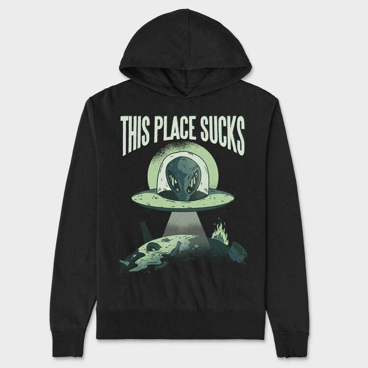 This Place Sucks, Unisex Men's Hoodie