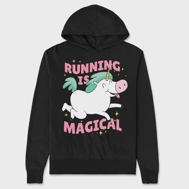 Running Is Magical, Unisex Men's Hoodie