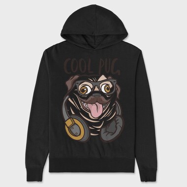 Pug Cool, Unisex Men's Hoodie