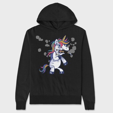 Unicorn Smoke, Unisex Men's Hoodie