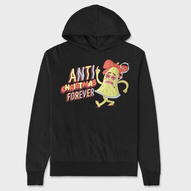 Anti Christmas Forever, Unisex Men's Hoodie