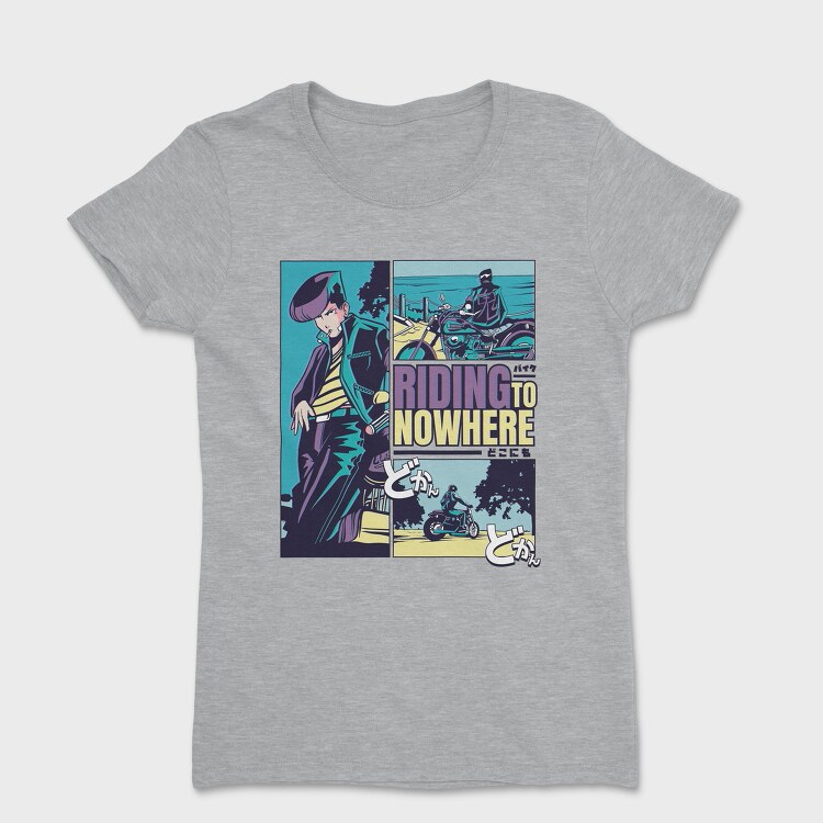 Anime Vaporwave Riding Nowhere, Women's T-Shirt