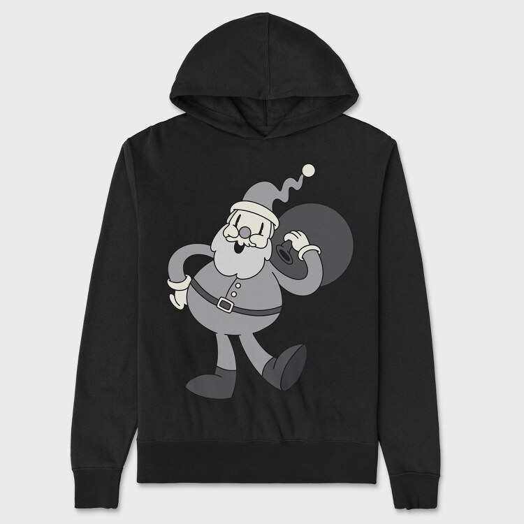 Retro Cartoon Christmas, Unisex Men's Hoodie