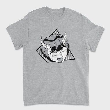 Demon Girl Face, Unisex Men's T-Shirt