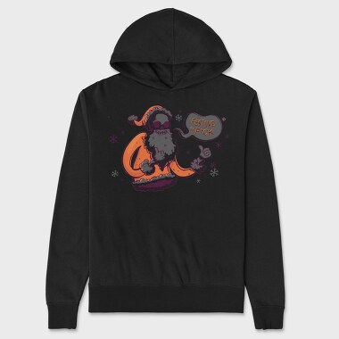 Anti Christmas Vintage Retro Skeleton Santa, Unisex Men's Hoodie