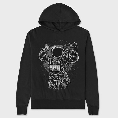 Astronaut Boombox, Unisex Men's Hoodie