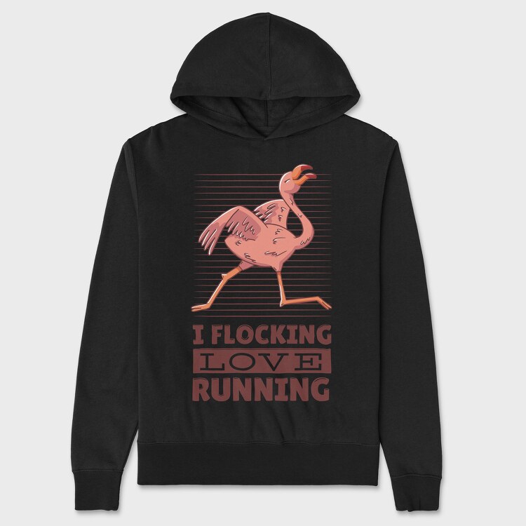 Flamingo Running, Унисекс Мъжко Суичър