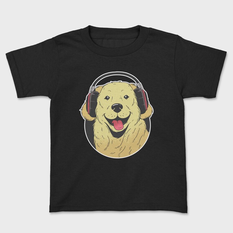 Headphone Dog, Kids' T-Shirt