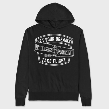 Let Your Dreams Take Flight, Unisex Men's Hoodie