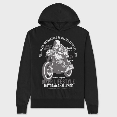 Biker Lifestyle, Unisex Men's Hoodie