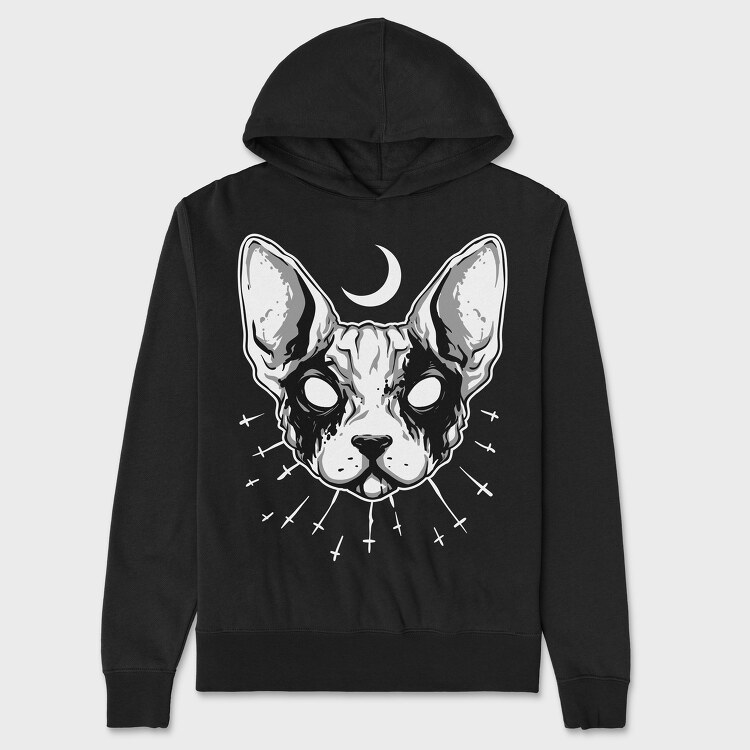 Black Metal Cat, Unisex Men's Hoodie