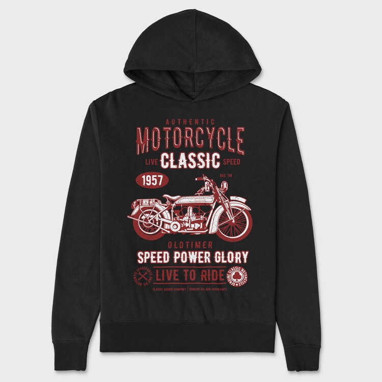 Motorcycle Classic, Unisex Men's Hoodie