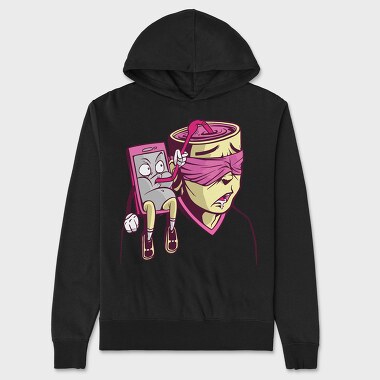 Brain Phone Illustration, Unisex Men's Hoodie