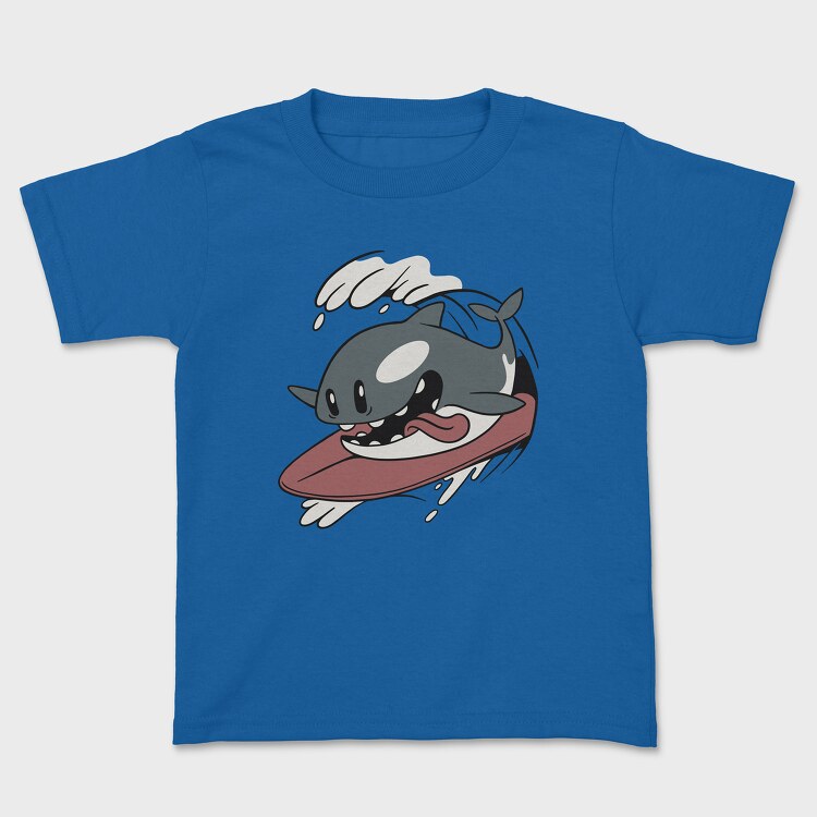 Surfing Orca, Kids' T-Shirt