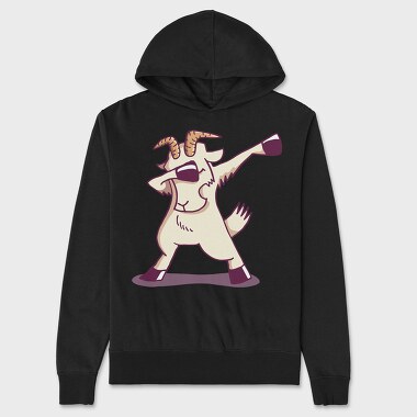 Dab Animal Comics Goat, Unisex Men's Hoodie