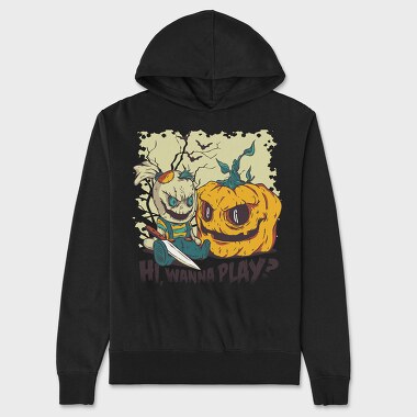 Wanna Play Halloween, Unisex Men's Hoodie